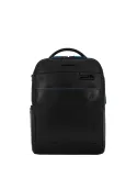 Piquadro Blue Square Revamp 14" laptop leather backpack, black