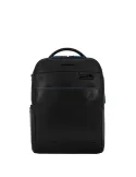 Piquadro Blue Square Revamp 14" Laptop-Rucksack aus Leder, schwarz