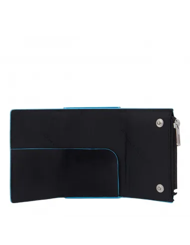 Piquadro Blue Square Compact Wallet...
