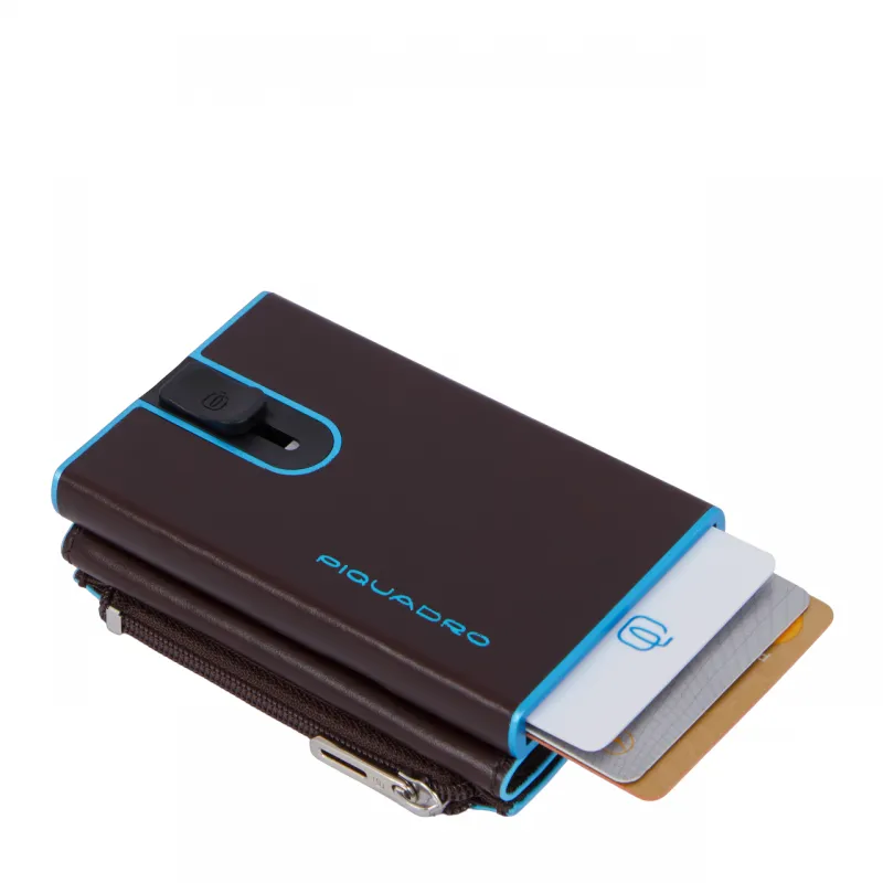 Porta banconote con porta monete e carte di credito con...