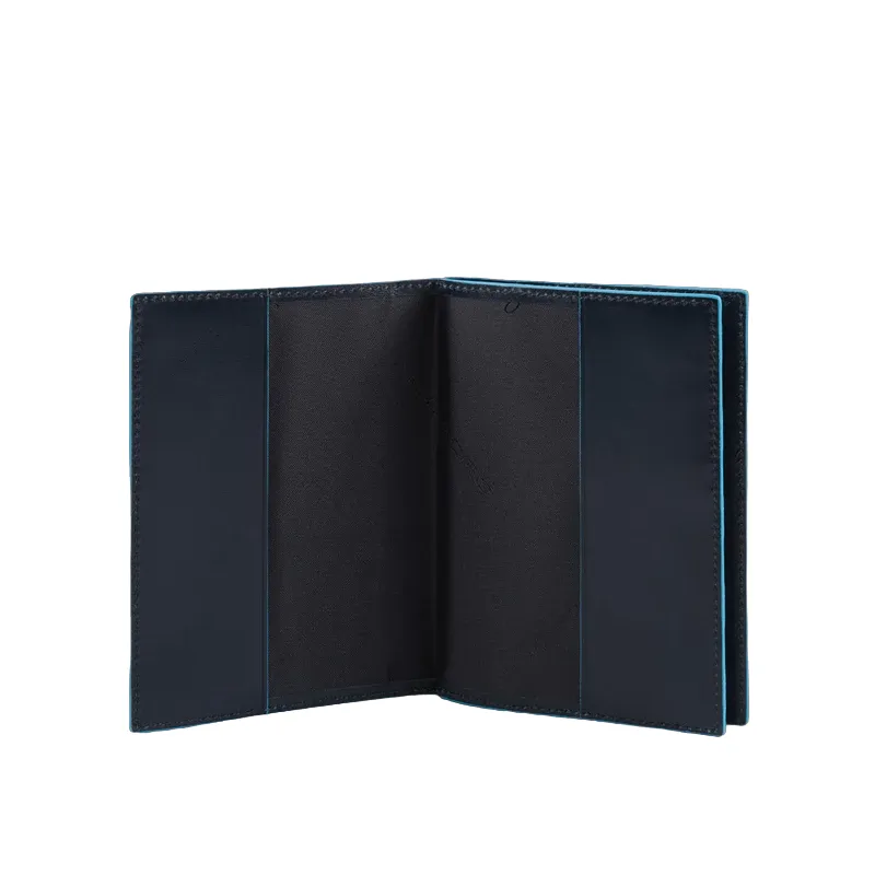 Piquadro B2 Reisepasshalter aus Leder, blau 2