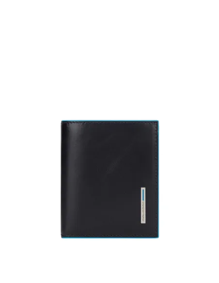Portafogli uomo in pelle verticale Piquadro Blue Square, nero