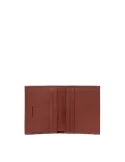 Piquadro Black Square men's small upright wallet, brown