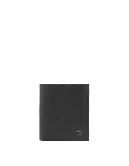 Portafogli uomo compatto con fessure per carte di credito Piquadro Black Square, nero