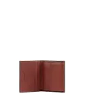 Piquadro Black Square small upright men's wallet with coin purse, brown