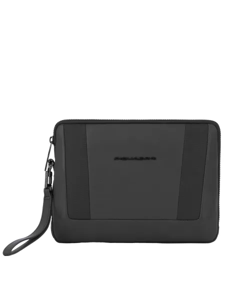 Ipad®mini-Handtasche aus recyceltem Stoff für Männer Piquadro Wallaby, schwarz