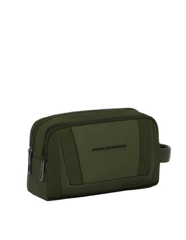 Necessaire a due comparti in tessuto...