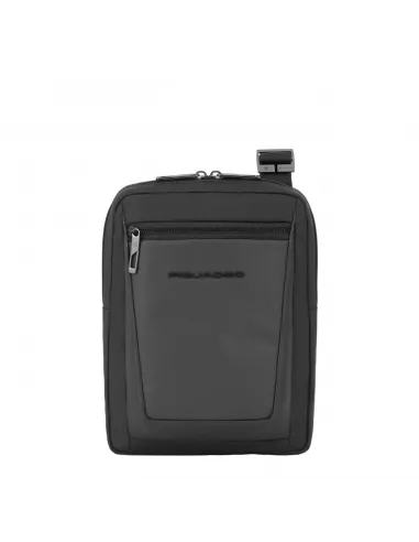 Piquadro Wallaby iPad® crossbody bag in recycled fabric, black