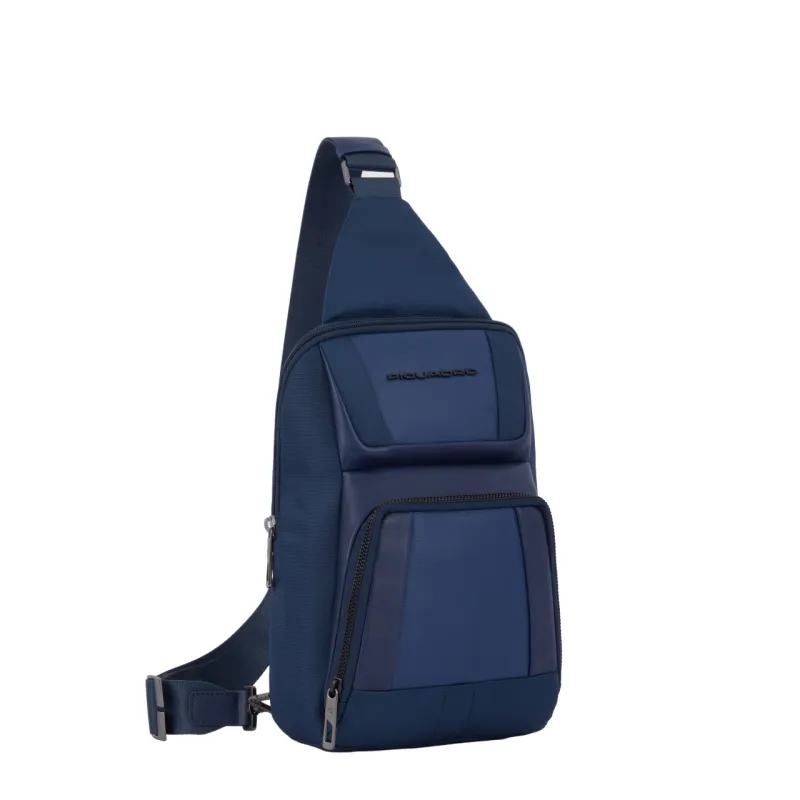 Piquadro Wallaby Mono sling bag in recycled fabric with... 2