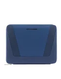 Portablocco in tessuto riciclato e pelle con scomparto per iPad®Pro 12,9",Piquadro Wallaby blu