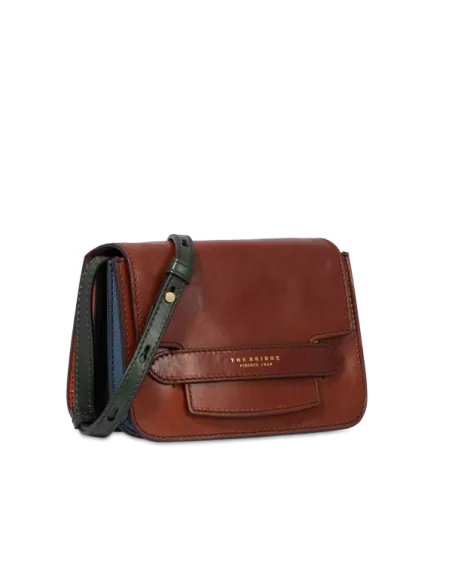 Borsa a tracolla con pattina The Bridge Lucrezia, multicolore