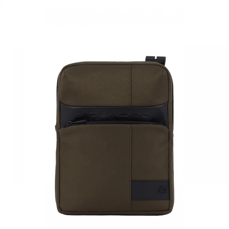 Piquadro Wollem iPad® crossbody bag in fabric, green