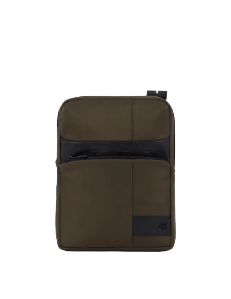 Borsello porta iPad® in tessuto e pelle Piquadro Wollem, verde