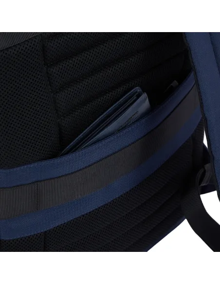 Piquadro Wollem Expandable, laptop and iPad®Pro 12,9" backpack with USB ports, blue