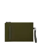 Piquadro P16 Special2 Slim men's clutch with removable wrist strap, green
