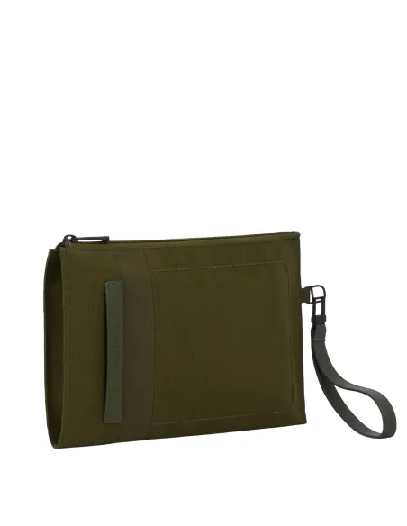 Pochette porta iPad®mini in tessuto riciclato e pelle Piquadro P16S2, verde