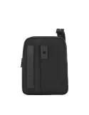 Borsello porta iPad® in tessuto riciclato e pelle Piquadro P16S2, nero