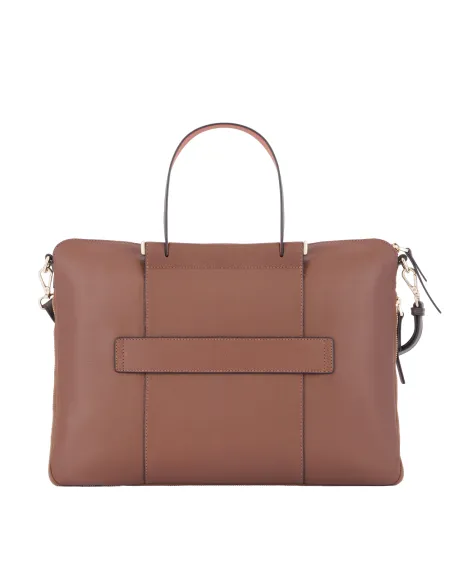 Piquadro Circle Expandable laptop 15,6" briefcase, brown-orange