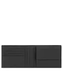 Piquadro P16 Special2 Men's wallet in recycled with coin pocket, black