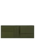 Piquadro P16 Special2 Men's wallet in recycled with coin pocket, green