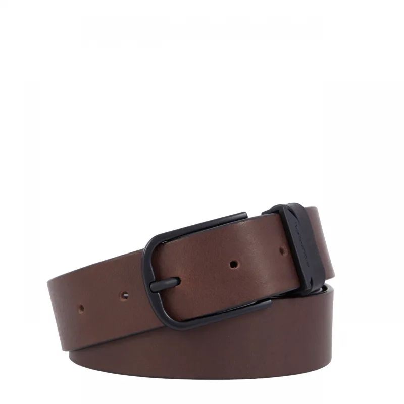 Cintura in pelle Piquadro Harper, marrone scuro