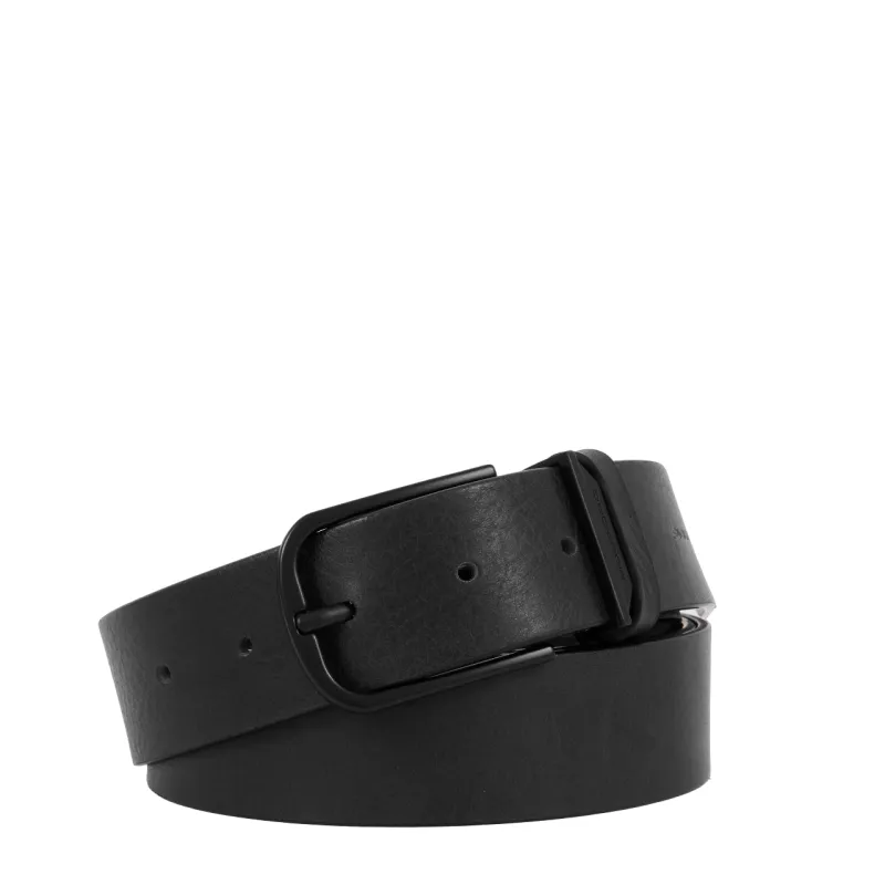 Piquadro Harper men's leather belt, black