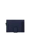 Porta carte di credito in metallo Piquadro Tiger, blu