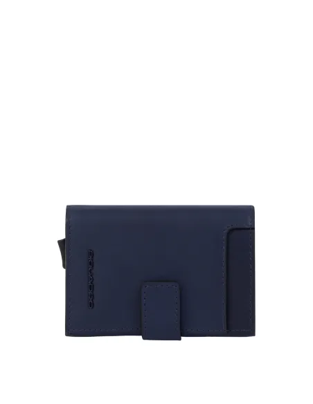 Porta carte di credito in metallo Piquadro Tiger, blu