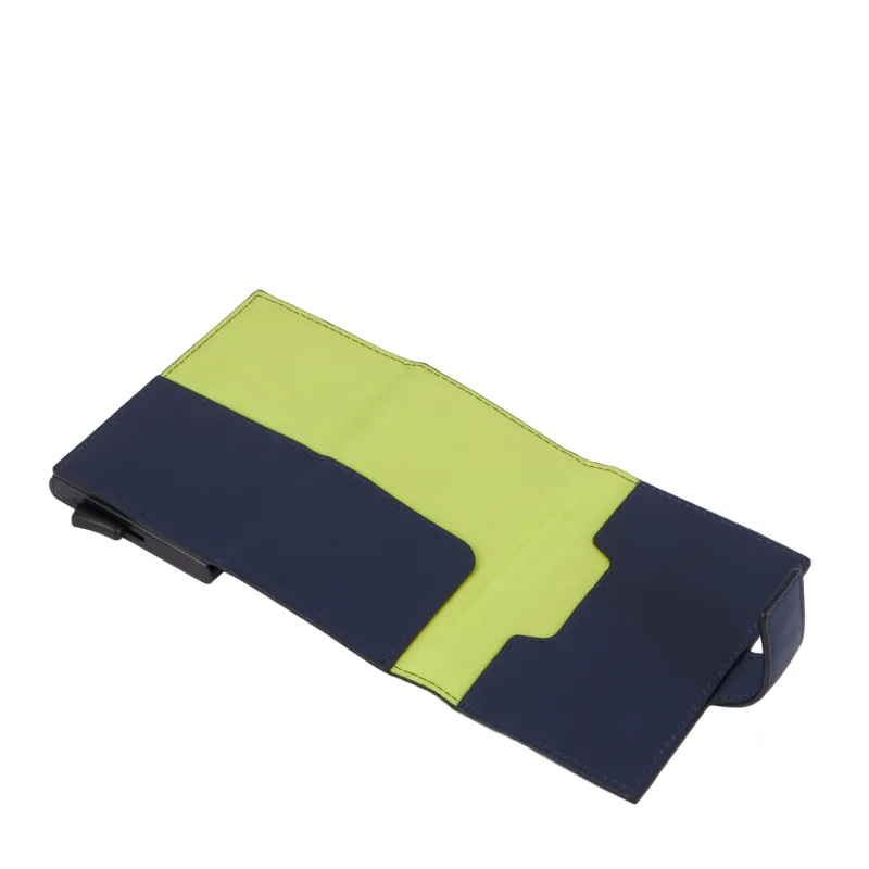 Piquadro Tiger Metal and leather credit card holder with... 2