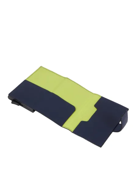 Porta carte di credito in metallo Piquadro Tiger, blu