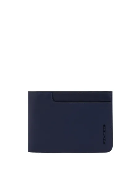 Piquadro Tiger Men's wallet with flip up ID window and coin pocket, blue