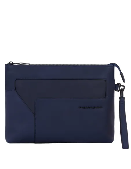 Pochette Tasche Herren mit iPad®-Fach Piquadro AYE, blau