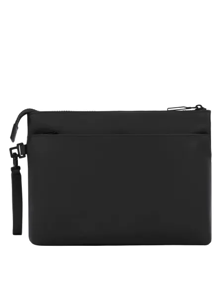 Pochette porta iPad® in pelle Piquadro AYE, nera
