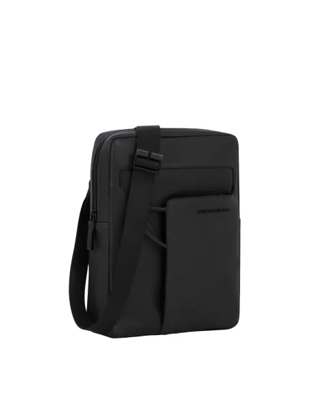 Piquadro AYE Umhängetasche aus leder mit iPad 11"-Fach, schwarz