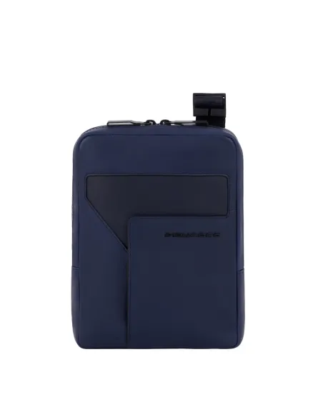 Borsello medio in pelle porta iPad® mini Piquadro AYE, blu