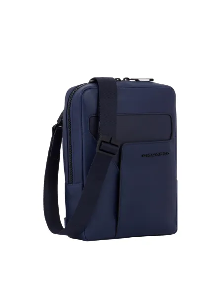 Borsello medio in pelle porta iPad® mini Piquadro AYE, blu