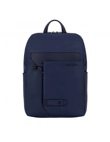 Piquadro Aye expandable 14" computer backpack, blue