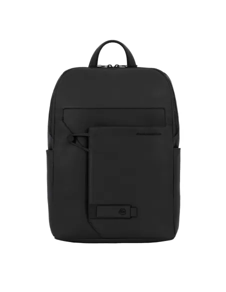 Piquadro Aye erweiterbarer 14" Computer-Rucksack, schwarz