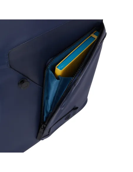 Zaino in pelle PQ Aye porta pc da 14, nero