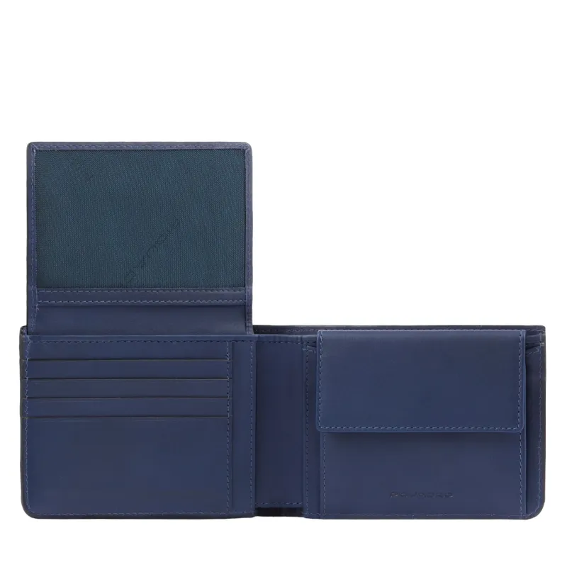 Piquadro AYE Men's wallet with flip up ID window and coin...