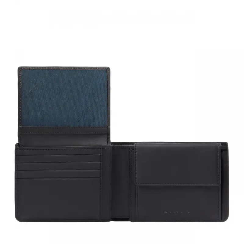 Piquadro AYE Men's wallet with flip up ID window and coin...