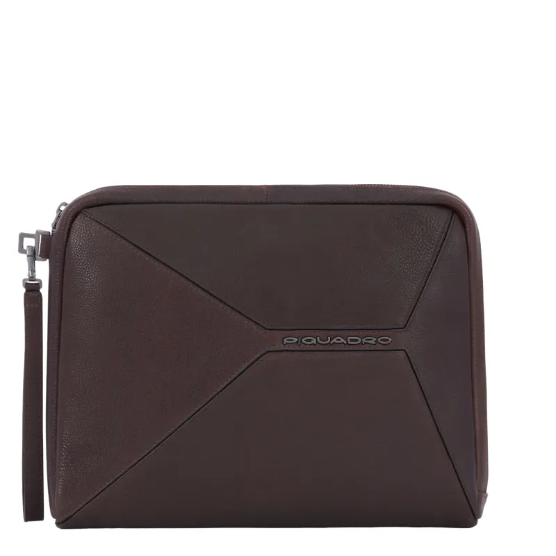 Piquadro Rhino Lederhandtasche mit iPad®-Fach, Dunkelbraun