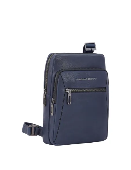 Borsello in pelle porta iPad® Piquadro Rhino, blu