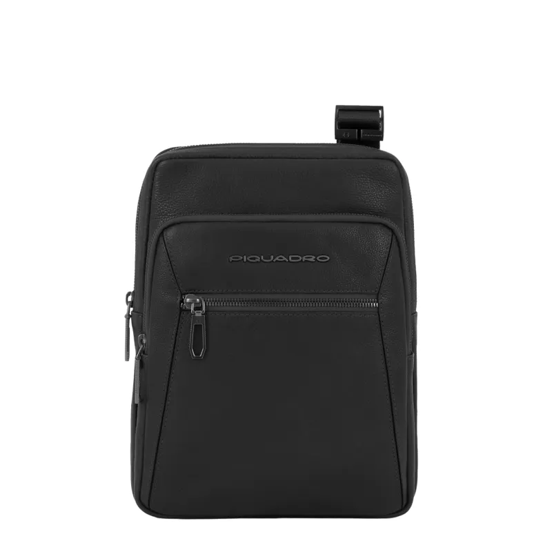 Borsello in pelle porta iPad® Piquadro Rhino, nero