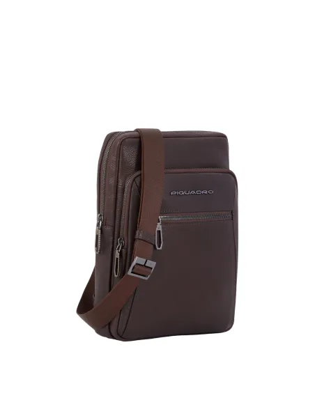 Borsello in pelle porta iPad® Piquadro Rhino, marrone scuro