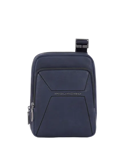 Borsello in pelle porta iPad®mini Piquadro Rhino, blu