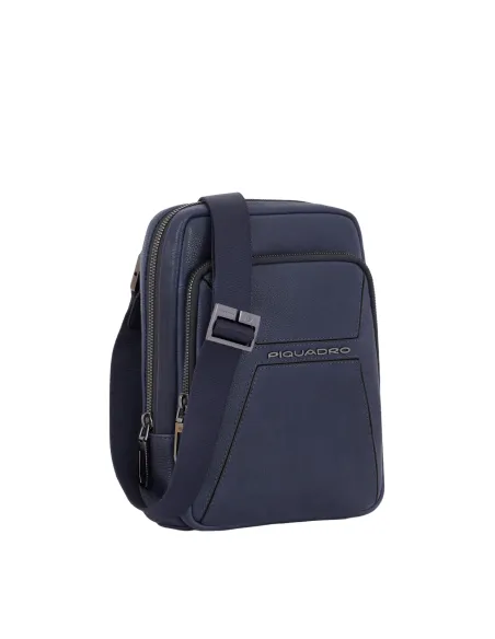 Borsello in pelle porta iPad®mini Piquadro Rhino, blu