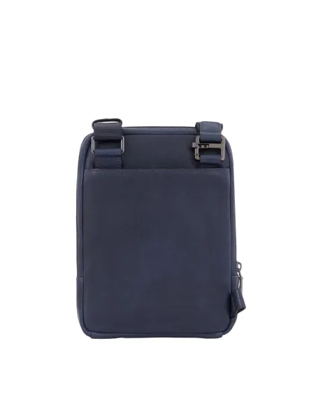 Piquadro Rhino iPad®mini leather cross body bag, blue
