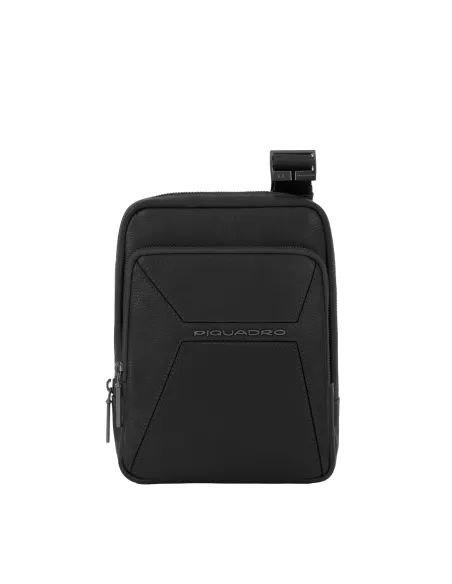 Borsello in pelle porta iPad®mini Piquadro Rhino, nero