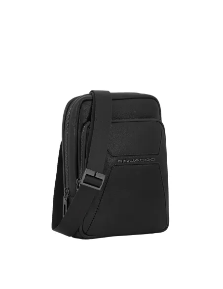 Borsello in pelle porta iPad®mini Piquadro Rhino, nero